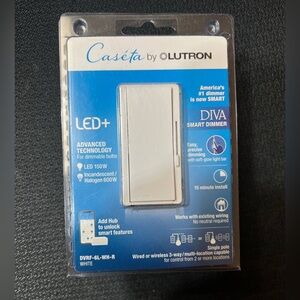 Caseta Lutron Diva Smart Dimmer - WhiteDVRF-6L-WH-R